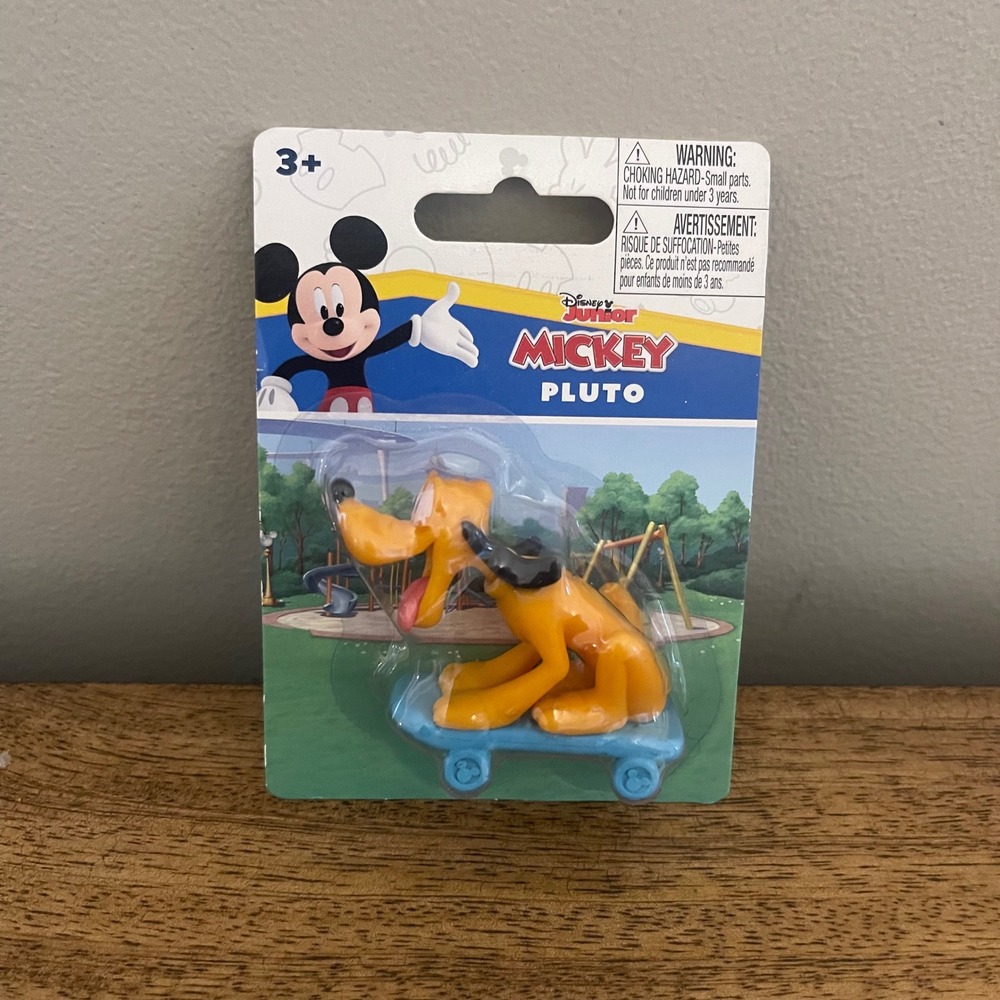 New Disney Kids Toy Figure Orange Pluto Skateboard Mickey Mouse Funhouse